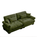 Modern Sofa With Bolstered Armrests And Pillows by HouseOfZazla