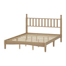 Queen Size Wood Platform Bed with Gourd Shaped Headboard