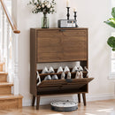 Medieval - Independent Shoe Cabinet With 2 Flip Drawers by Unique Piece Furniture