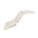 Lounge chaise Set, Acacia solid wood with  LOUNGE CUSHION (Cream+TRIPLE FOLDS) - Matching Dark Grey Version Available