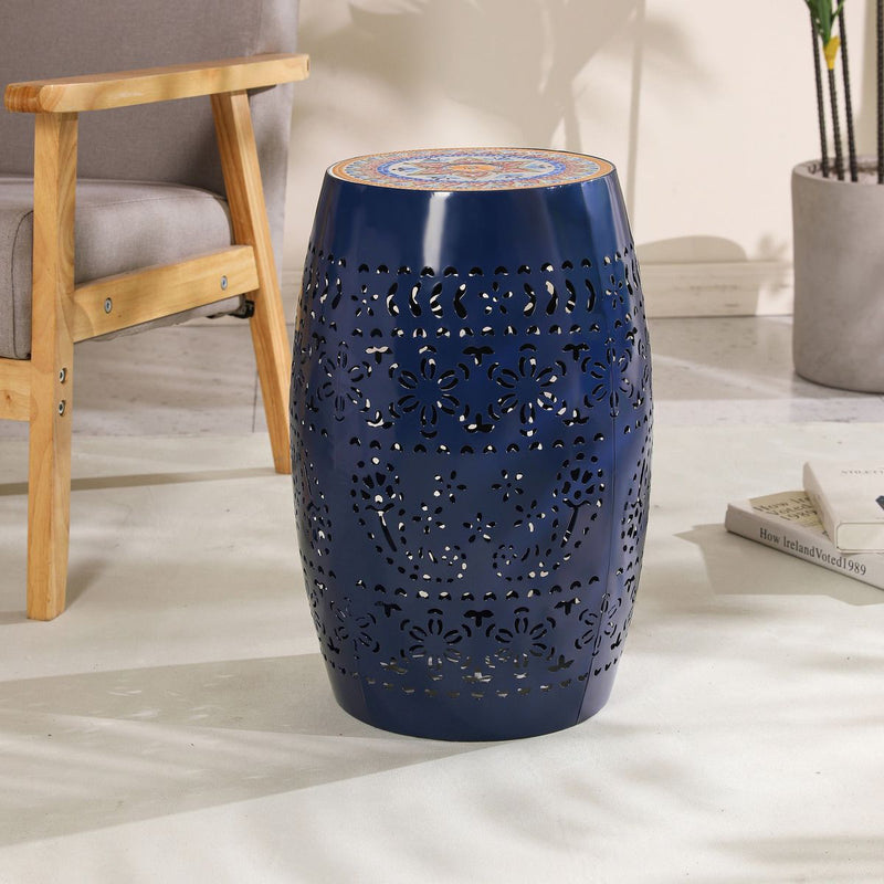 RUBY 12' SIDE TABLE - DARK BLUE
