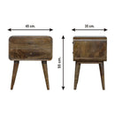 Curved Nightstand by Unique Piece Furniture