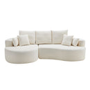 106 in. 2-Piece Fabric Cloud Curved Sectional Chenille Sofa with Chaise by HouseOfZazla