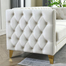Modern Sofa With Button Tufting, Upholstered Couch For Living Room by HouseOfZazla