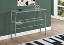 Accent Console Table For Entryway, Contemporary & Modern - Silver by HouseOfZazla