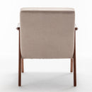 Mid Century Modern Accent Chair With Solid Wood Frame And Extra Thick Backrest by HouseOfZazla
