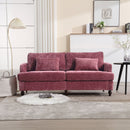 Mid Century Modern Fabric Loveseat Sofa, 2 Seat Upholstered Couch