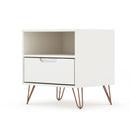 Rockefeller - Nightstand With 1 Drawer - White by HouseOfZazla