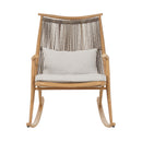 Matched Set of 2 Iron Rocking Chairs with Maple Finish