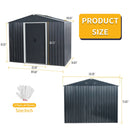 Outdoor Metal Storage Shed With Floor Base