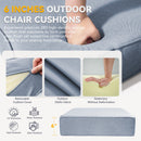 6" Thicker Outdoor Chair Cushions - Set of 2