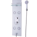 55 Inch Tempered Glass Shower Panel with Massage Jets Hand Shower by DirectDeals