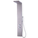 55 Inch Brushed Stainless Steel Shower Panel Rainfall Waterfall by DirectDeals