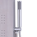 55 Inch Brushed Stainless Steel Shower Panel Rainfall Waterfall by DirectDeals