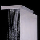 55 Inch Brushed Stainless Steel Shower Panel Rainfall Waterfall by DirectDeals