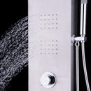 55 Inch Brushed Stainless Steel Shower Panel Rainfall Waterfall by DirectDeals