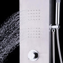 55 Inch Brushed Stainless Steel Shower Panel Rainfall Waterfall