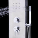 59” Stainless Steel Shower Panel with Massage Jets and Hand Shower by DirectDeals