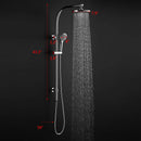 Chrome Brass Rainfall Shower Panel Wall Mounted Combo Set System by LJGDeals