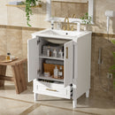 Bathroom Vanity With Ornate French Cylinder Legs, Soft Close Drawer by HouseOfZazla