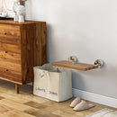 20 Inch Wall Mounted Teak Wood Folding Shower Bath Seat by LJGDeals