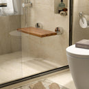 20 Inch Wall Mounted Teak Wood Folding Shower Bath Seat by LJGDeals