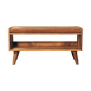 Solid Wood Bench With Upholstered Sea by HouseOfZazla