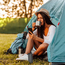 Portable Solar Charger 49800mAh Power Bank External Battery Pack 22.5W PD Fast Charging Built in 4 CablesÊ15W Wireless Charging LED Flashlight for Cam