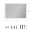 LED Wall-mounted Bathroom Rounded Arc Corner Mirror with Touch by LJGDeals
