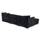 Modern Cloud Sectional Sofa L Shaped Luxury Couch Set With 2 Free Pillows 4 Seat With Oversized Chaise by HouseOfZazla