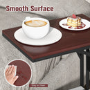C-Shaped End Side Sofa Narrow Snack Table for Living Room-Brown by LJGDeals