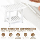 Waterproof Bath Stool with Curved Seat and Storage Shelf by LJGDeals