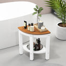 Heavy Duty Corner Shower Bench Stool with Storage Shelf for Shaving Legs by LJGDeals