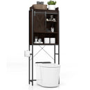 4-Tier Multifunctional Toilet Sorage Cabinet with Adjustable Shelf and Sliding Barn Door by LJGDeals