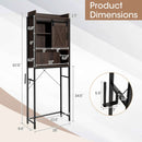 4-Tier Multifunctional Toilet Sorage Cabinet with Adjustable Shelf and Sliding Barn Door by LJGDeals
