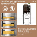 4-Tier Multifunctional Toilet Sorage Cabinet with Adjustable Shelf and Sliding Barn Door by LJGDeals