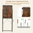 4-Tier Multifunctional Toilet Sorage Cabinet with Adjustable Shelf and Sliding Barn Door by LJGDeals
