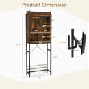4-Tier Multifunctional Toilet Sorage Cabinet with Adjustable Shelf and Sliding Barn Door by LJGDeals
