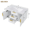 Wall Mounted Bathroom Vanity With Sink and Floating Storage Cabinet by HouseOfZazla