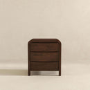 Lionel - Nightstand 3 Drawer Bed Side Table - Brown