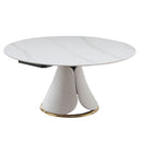 Fashion Modern Sintered Stone Dining Table With Retractable Function And Chairs by HouseOfZazla
