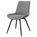 Tufted Swivel Dining Chairs (Set of 2) - Gray