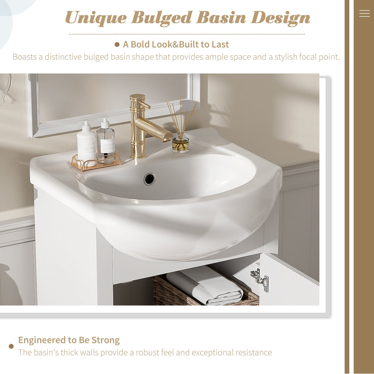 20-Inch Bathroom Vanity with Ceramic Sink, photo 6 of 10