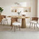 Farmhouse Style Wicker Dining Chair
