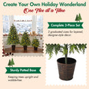 3-Piece Pre-Lit Christmas Tree Set