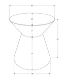 Drum Accent Side Table, Contemporary & Modern Elegant Design by HouseOfZazla
