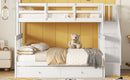 Bunk Bed With Twin Size Trundle, Storage And Guard Rail For Bedroom by HouseOfZazla