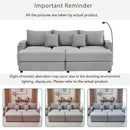 Modern Style Loveseat Sofa Sectional Sofa Couch With Storage Space, A Movable Ottoman, Two USB Ports, Two Cup Holders, A Phone Holder For Living Room by HouseOfZazla