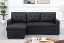 Upholstered Pull Out Sectional Sofa With Chaise by HouseOfZazla