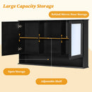 Wall Mounted Bathroom Medicine Cabinet With Double Mirrored Doors by HouseOfZazla